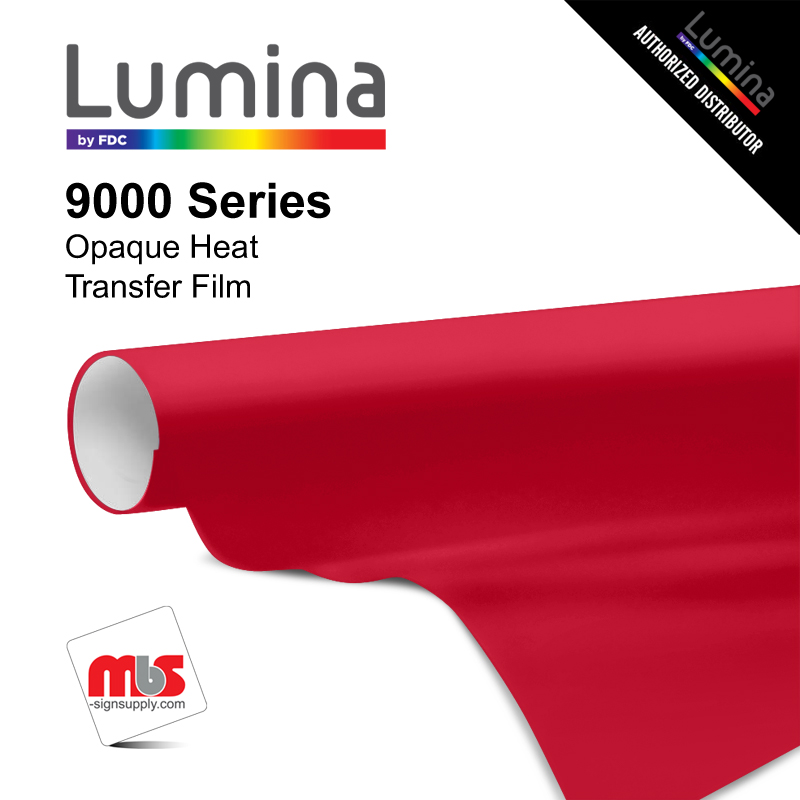 15'' x 25 Yards Lumina® 9000 Semi-Matte Bright Cardinal Red 2 Year Unpunched 3.5 Mil Heat Transfer Vinyl (Color code 060)